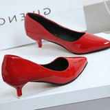 Women Pumps Sexy Elegant Thin Heel Pointed High Heels Black Work Single Shoes Dress Party Womens Shoes Red Wedding Shoes