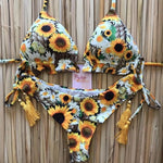 2020 New Bikinis Women Swimsuit Cross Bandage Swimwear Push Up Bikini Set Beach Bathing Suit Brazilian Biquni Print