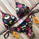 2020 New Bikinis Women Swimsuit Cross Bandage Swimwear Push Up Bikini Set Beach Bathing Suit Brazilian Biquni Print