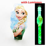 2019 Luminous Avengers Captain Kids Watches For Boys Princess Elsa LED Children Watch Girls Montre Enfant Reloj Infantil Relogio