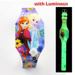 2019 Luminous Avengers Captain Kids Watches For Boys Princess Elsa LED Children Watch Girls Montre Enfant Reloj Infantil Relogio