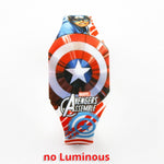 2019 Luminous Avengers Captain Kids Watches For Boys Princess Elsa LED Children Watch Girls Montre Enfant Reloj Infantil Relogio