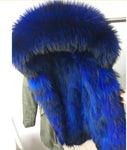 2020 new Big real raccoon fur collar Real natural Fur Coat winter jacket Long Women raccoon fur liner hooded parkas