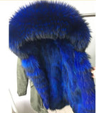 2020 new Big real raccoon fur collar Real natural Fur Coat winter jacket Long Women raccoon fur liner hooded parkas