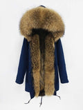 2020 new Big real raccoon fur collar Real natural Fur Coat winter jacket Long Women raccoon fur liner hooded parkas