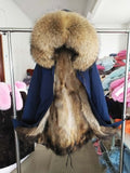 2020 new Big real raccoon fur collar Real natural Fur Coat winter jacket Long Women raccoon fur liner hooded parkas