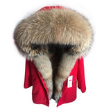 2020 new Big real raccoon fur collar Real natural Fur Coat winter jacket Long Women raccoon fur liner hooded parkas