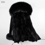 2020 new Big real raccoon fur collar Real natural Fur Coat winter jacket Long Women raccoon fur liner hooded parkas