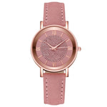 2020 Starry Sky Dial Watches for Women Fashion Roman Scale Rhinestone Leather Ladies Quartz Watch Female Wrist Watch reloj mujer