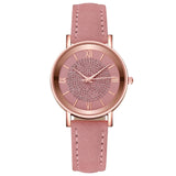 2020 Starry Sky Dial Watches for Women Fashion Roman Scale Rhinestone Leather Ladies Quartz Watch Female Wrist Watch reloj mujer