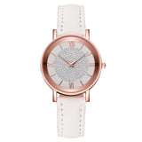 2020 Starry Sky Dial Watches for Women Fashion Roman Scale Rhinestone Leather Ladies Quartz Watch Female Wrist Watch reloj mujer