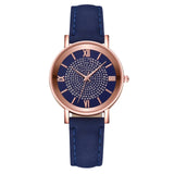 2020 Starry Sky Dial Watches for Women Fashion Roman Scale Rhinestone Leather Ladies Quartz Watch Female Wrist Watch reloj mujer