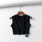 2020 Summer vintage white crop tops women biker black punk sexy tank top korean streetwear cropped sleeveless top feminino