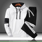 Sets Tracksuit Men Autumn Winter Hooded Sweatshirt Drawstring Outfit Sportswear 2020 Male Suit Pullover Two Piece Set Casual