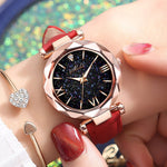 Women Watches 2020 Fashion Starry Sky Lady Quartz Wristwatch Female Clock Casual Leather Band Watch reloj mujer relogio feminino