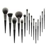 Sywinas makeup brush set 15pcs high quality black Natural synthetic hair make up brush tools kit professional makeup brushes.