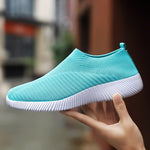 Women Vulcanized Shoes High Quality Women Sneakers Slip On Flats Shoes Women Loafers Plus Size 42 Walking Flat