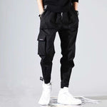 Ribbons Harem Joggers Men Cargo Pants Streetwear 2020 Hip Hop Casual Pockets Track Pants Male Harajuku Fashion Trousers