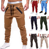 Men Casual Joggers Pants Solid Thin Cargo Sweatpants Male Multi-pocket Trousers New Mens Sportswear Hip Hop Harem Pencil Pants