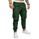 Men Casual Joggers Pants Solid Thin Cargo Sweatpants Male Multi-pocket Trousers New Mens Sportswear Hip Hop Harem Pencil Pants