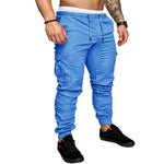 Men Casual Joggers Pants Solid Thin Cargo Sweatpants Male Multi-pocket Trousers New Mens Sportswear Hip Hop Harem Pencil Pants