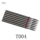 12 shapes Diamond Nail Drill Milling Nail Drill Bits Cuticle Cutter for Manicure Nail Files Electric Milling Burr Grinder TD1-12