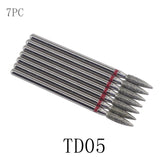 12 shapes Diamond Nail Drill Milling Nail Drill Bits Cuticle Cutter for Manicure Nail Files Electric Milling Burr Grinder TD1-12