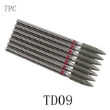 12 shapes Diamond Nail Drill Milling Nail Drill Bits Cuticle Cutter for Manicure Nail Files Electric Milling Burr Grinder TD1-12