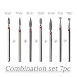 12 shapes Diamond Nail Drill Milling Nail Drill Bits Cuticle Cutter for Manicure Nail Files Electric Milling Burr Grinder TD1-12