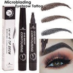 5 Colors 3D Magic Microblading Eyebrow Pencil Makeup Tool Tint 4 Tip Liquid Brow Tattoo Pen Waterproof Cosmetic Eye brow Liner