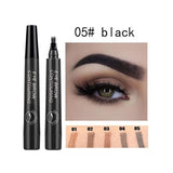 5 Colors 3D Magic Microblading Eyebrow Pencil Makeup Tool Tint 4 Tip Liquid Brow Tattoo Pen Waterproof Cosmetic Eye brow Liner