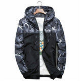 New Men Jackets Hooded Vespa Casual Camouflage Coats Male Hip Hop Streetwear Baseball Bomber Jacket Zipper Slim Fit Mens Outwear