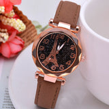 Casual Starry Sky Watches for Women Leather Band Ladies Quartz Wrist Watches Fashion Women Watches Laides Clock Relogio Feminino