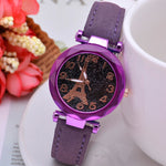 Casual Starry Sky Watches for Women Leather Band Ladies Quartz Wrist Watches Fashion Women Watches Laides Clock Relogio Feminino