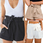 Summer Hot Sale Elegant Girls Ruffles Bottoms Shorts Sexy Female Fashion Casual High Waist Black White Khaki Crepe Shorts