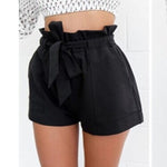 Summer Hot Sale Elegant Girls Ruffles Bottoms Shorts Sexy Female Fashion Casual High Waist Black White Khaki Crepe Shorts