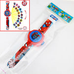 3D Projection Princess Elsa Children Watches Kids Cartoon Pattern Spiderman Iron Boys Watch Child Digital Wristwatches Relogio