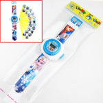 3D Projection Princess Elsa Children Watches Kids Cartoon Pattern Spiderman Iron Boys Watch Child Digital Wristwatches Relogio