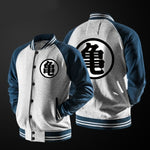 ZOGAA Anime Dragon Ball Goku Varsity Jacket Autumn Casual Sweatshirt Hoodie Coat Jacket Brand Baseball Jacket