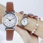 Classic Women's Watches Casual Quartz Leather Strap Band Watch Round Analog Clock Wrist Watches