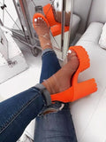 Woman Furry Pumps High Heels with Fur Female Snake Pattern Sandals Platform Women Clear Ankle Strap Women's Shoes 2020