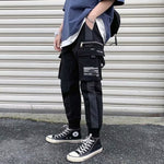 Ribbons Harem Joggers Men Cargo Pants Streetwear 2020 Hip Hop Casual Pockets Track Pants Male Harajuku Fashion Trousers