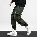 Ribbons Harem Joggers Men Cargo Pants Streetwear 2020 Hip Hop Casual Pockets Track Pants Male Harajuku Fashion Trousers