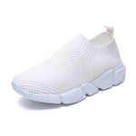 Rimocy Plus Size 43 Breathable Mesh Platform Sneakers Women Slip on Soft Ladies Casual Running Shoes Woman Knit Sock Shoes Flats