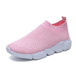 Rimocy Plus Size 43 Breathable Mesh Platform Sneakers Women Slip on Soft Ladies Casual Running Shoes Woman Knit Sock Shoes Flats