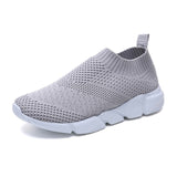 Rimocy Plus Size 43 Breathable Mesh Platform Sneakers Women Slip on Soft Ladies Casual Running Shoes Woman Knit Sock Shoes Flats