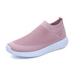 Rimocy Plus Size 43 Breathable Mesh Platform Sneakers Women Slip on Soft Ladies Casual Running Shoes Woman Knit Sock Shoes Flats