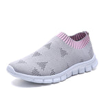 Rimocy Plus Size 43 Breathable Mesh Platform Sneakers Women Slip on Soft Ladies Casual Running Shoes Woman Knit Sock Shoes Flats