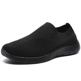 Rimocy Plus Size 43 Breathable Mesh Platform Sneakers Women Slip on Soft Ladies Casual Running Shoes Woman Knit Sock Shoes Flats