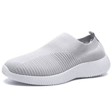 Rimocy Plus Size 43 Breathable Mesh Platform Sneakers Women Slip on Soft Ladies Casual Running Shoes Woman Knit Sock Shoes Flats